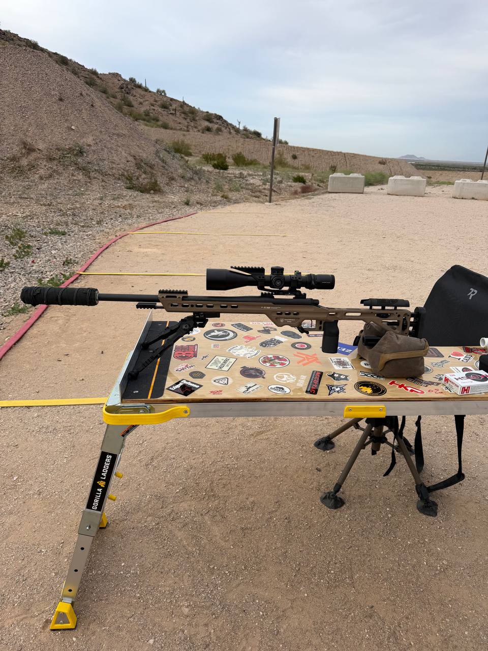 BTA custom shooting bench — field-ready setup built for a stable, comfortable shooting position