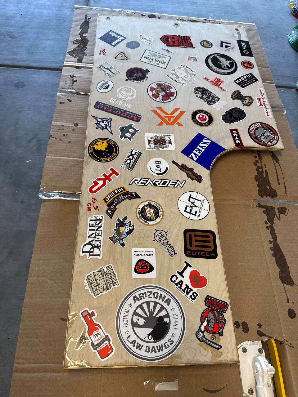 Custom shooting bench work surface — personalized finish with left- and right-handed builds available